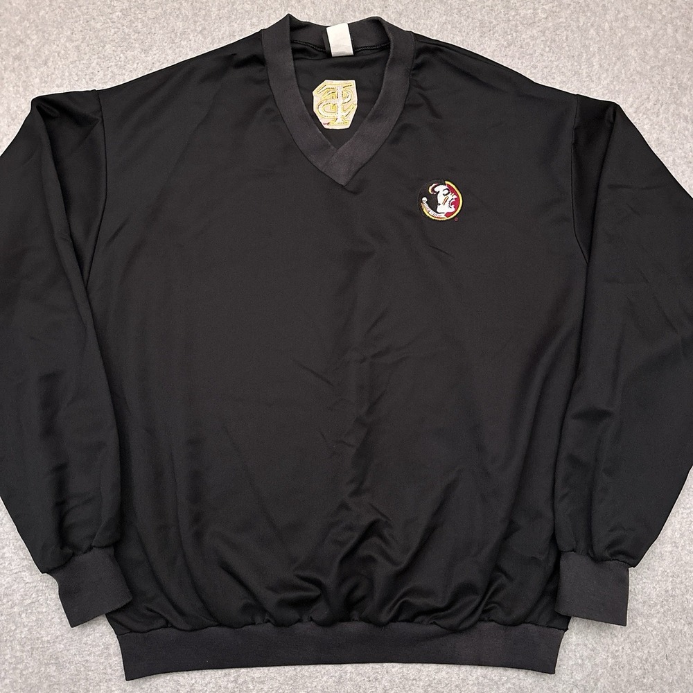 VTG Datrek FSU Florida St‎ Pullover Windbreaker Jacket Mens XL Made in USA NCAA
